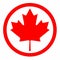 Canadian Maple Leaf Rubber Ink Stamp