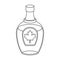 Canadian maple syrup in a bottle. Canada single icon in outline style vector symbol stock illustration web.