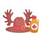 Canadian maple syrup hat and horns vector design