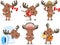 Canadian moose cartoon illustrations