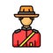 Canadian mounted police officer vector design in trendy style, ready to use and download icon