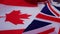 Canadian Nation Flag with Union Jack British flag