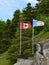 Canadian and Newfoundland Labrador flag side by side