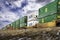 Canadian Pacific freight train carries supply chain goods