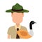 Canadian Ranger with duck