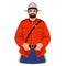 Canadian ranger ,vector illustration, front view