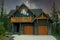 Canadian Real Estate Housing Home House Cabin Night Sky Background