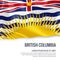 Canadian state British Columbia flag.
