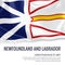 Canadian state Newfoundland and Labrador flag.