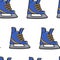Canadian symbol figure skating or hockey shoe seamless pattern