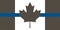 Canadian thin blue line flag showing your support to law enforcement officers