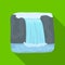 Canadian waterfall. Canada single icon in flat style vector symbol stock illustration web.