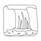 Canadian waterfall. Canada single icon in outline style vector symbol stock illustration web.