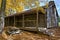 Canadian wooden log house exterior, King City, Ontario, Canada