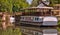 Canal barge on historic C&O Canal waterway