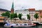 Canal boat in Copenhagen, Denmark.