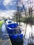 Canal Boat at Salterforth Moorings, a village within the Borough of Pendle in Lancashire, England