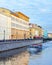 Canal, boat, tourists, Saint Petersburg