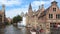 Canal in Bruges with the Belfry. Brugge