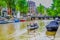 Canal in the center of the city of Amsterdam. europe netherlands holland