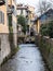 canal in center of Lower Town Bergamo city