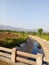 A canal drawn from a pond for agricultural water