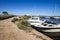 Canal du Midi and Les Onglous lighthouse, Agde, France