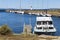 Canal du Midi and Les Onglous lighthouse, Agde, France