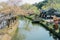 Canal in Edo wonderland sakura season, japan