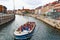 Canal and Gammel Strand colorful houses Copenhagen Denmark