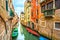 Canal with gondolas, Venice, Italy