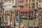 Canal grande landscape with boats and gondolas in Venice 3