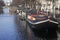 Canal and houseboats in Amsterdam, Holland