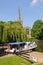 Canal lock and Holy Trinity Church, Stratford-upon-Avon.