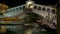 Canal night scene in Venice Italy