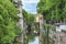 Canal in the old part of the city of Mantua, Italy