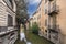 Canal in the old part of the city of Mantua, Italy