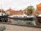 Canal in Old town with boats in Copenhagen