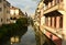 Canal in Padua. Padua cityscape, Italy