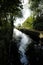 Canal in a park with fluent water