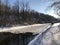 Canal path by Lehigh river in winter