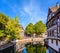 The canal in the Petite France historic quarter in Strasbourg, France