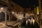 A Canal somewhere in San Polo District in Venice at Night