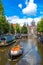 Canal and St. Nicolas Church in Amsterdam