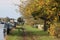 Canal towpath, in Autumn, Glasson Dock, Lancashire