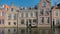 Canals and Brick Houses in Old Town Delft, Netherlands