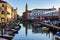 The canals and the old town in Chioggia, Italy