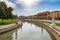 The canals of Prato della Valle in Padova, Italy