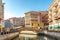 The canals of Venice like Qanat Quartier at the Pearl in Doha, Qatar in a late afternoon.