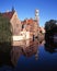 Canalside buildings, Bruges.